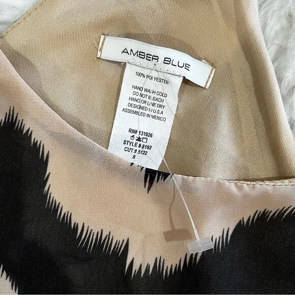 NEW Amber Blue Two Tone Contrast Striped Hi Lo Spaghetti Strap Maxi Dress S NWT - Picture 13 of 15